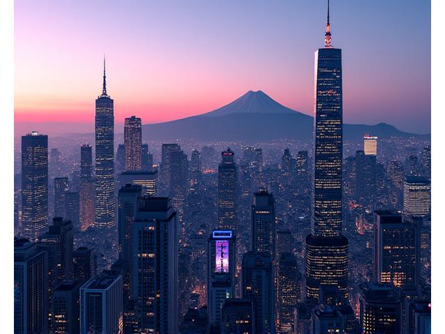 Tokyo skyline with Mount Fuji in the background